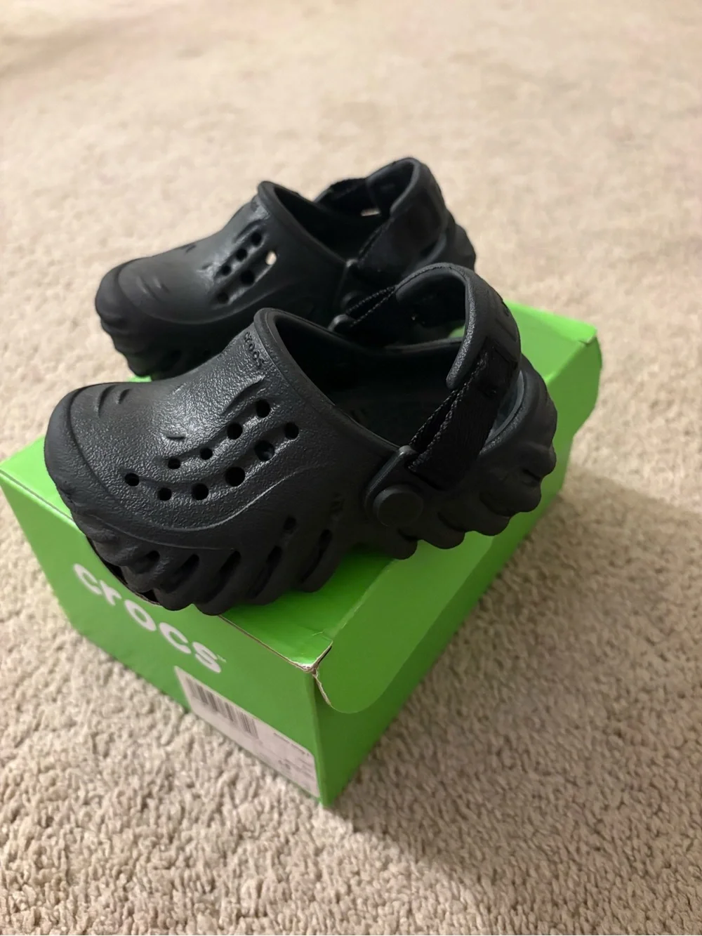 CROCS Kids Black Classic Clog Sandals